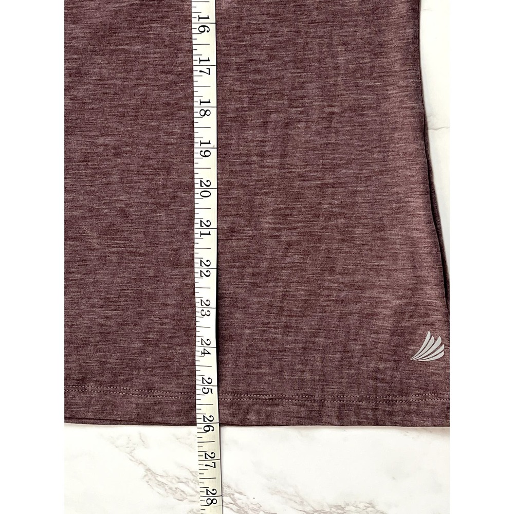 Free2B women's long sleeve top with mesh detail in heathered purple, size XXL - Picture 7 of 9